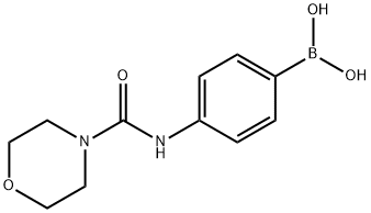 4-(吗啉-4-碳杂草酰氨基<乙二酰氨基>)苯基硼酸 结构式