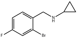 N-(2-溴-4-氟苯甲基)环丙胺 结构式