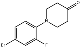 1-(4-bromo-2-fluorophenyl)piperidin-4-one 结构式