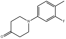 1-(3-FLUORO-4-METHYLPHENYL)PIPERIDIN-4-ONE 结构式