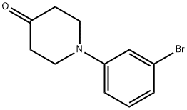 1-(3-bromophenyl)piperidin-4-one 结构式