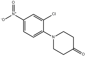 1-(2-chloro-4-nitrophenyl)piperidin-4-one 结构式