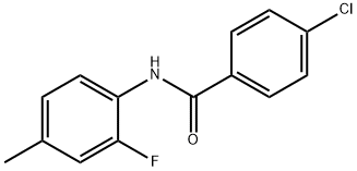 4-氯-N-(2-氟-4-甲基苯基)苯甲酰胺 结构式
