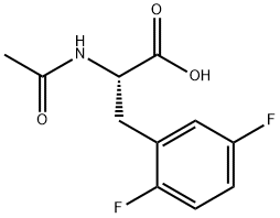 (S)-2-acetaMido-3-(2,5-difluorophenyl)propanoic acid 结构式