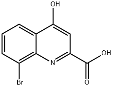 8-溴-4-羟基喹啉-2-羧酸 结构式