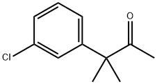 3-(3-氯苯基)-3-甲基丁-2-酮 结构式