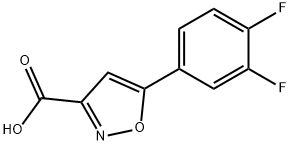 5-(3,4-DIFLUOROPHENYL)ISOXAZOLE-3-CARBOXYLIC ACID 结构式