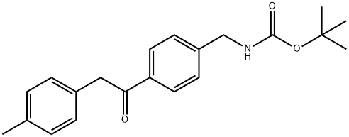 4-(2-(对-甲苯基)乙酰基)苄基氨基甲酸叔丁酯 结构式
