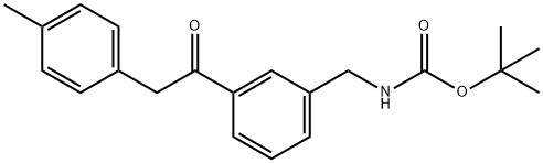 3-(2-(对-甲苯基)乙酰基)苄基氨基甲酸叔丁酯 结构式