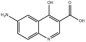 6-氨基-4-羟基3-喹啉羧酸 结构式