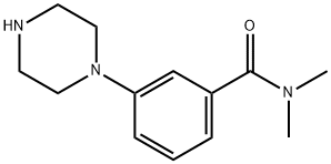 N,N-甲基-3-(1-哌嗪基)苯甲酰胺 结构式