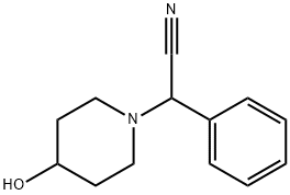 2-(4-羟基哌啶-1-基)-2-苯乙腈 结构式