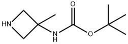 3-(BOC-氨基)-3-甲基氮杂环丁烷 结构式