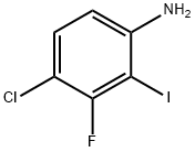 2-碘-3-氟-4-氯苯胺 结构式