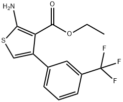 ethyl 2-amino-4-[3-(trifluoromethyl)phenyl]thiophene-3-carboxylate 结构式