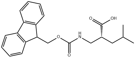 FMOC-(R)-2-(AMINOMETHYL)-4-METHYLPENTANOIC ACID 结构式