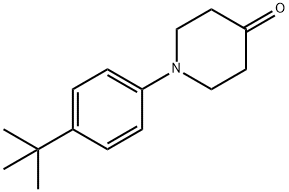 1-(4-叔丁基苯基)哌啶-4-酮 结构式