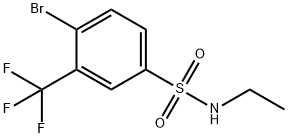 N-乙基-4-溴-3-三氟甲基苯磺酰胺 结构式