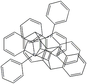 12,12' - 双(二苯基膦基)-9,9',10,10' - 四氢-11,11'-联-9,10-亚乙烯基蒽 结构式
