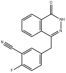 5-[(3.4-二氢-4-氧代-1-酞嗪基)甲基]-2-氟苯腈 结构式