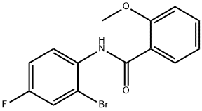 N-(2-溴-4-氟苯基)-2-甲氧基苯甲酰胺 结构式