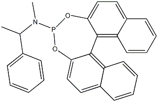 (11BR)-N-甲基-N-[(R)-1-苯基乙基]-联萘并[2,1-D:1',2'-F][1,3,2]二氧膦杂-4-胺 结构式