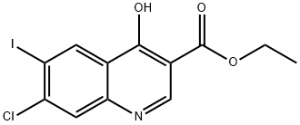 7-Chloro-4-hydroxy-6-iodo-quinoline-3-carboxylic acid ethyl ester 结构式