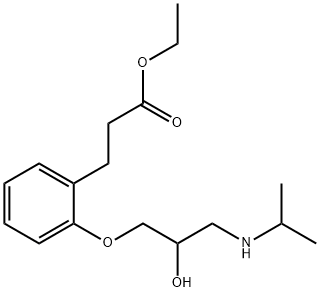 2-[2-羟基-3-[异丙基氨基]丙氧基]苯丙酸乙酯 结构式