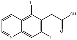 2-(5,7-二氟喹啉-6-基)乙酸 结构式