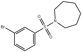 1-[(3-溴苯)磺酰基]高哌啶 结构式