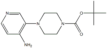 1-Piperazinecarboxylic acid, 4-(4-aMino-3-pyridinyl)-, 1,1-diMethylethyl ester 结构式