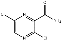 3,6-二氯吡嗪-2-甲酰胺 结构式