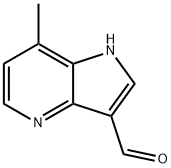 7-甲基-1H-吡咯并[3,2-B]吡啶-3-甲醛 结构式