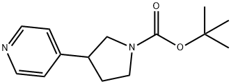 3-(吡啶-4-基)吡咯烷-1-羧酸叔丁酯 结构式