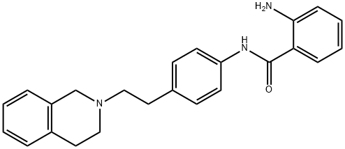 2-aMino-N-(4-(2-(3,4-dihydroisoquinolin-2(1H)-yl)ethyl)phenyl)benzaMide 结构式