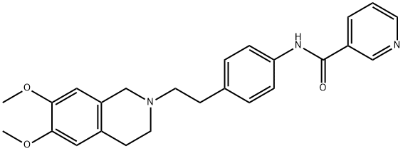 N-(4-(2-(6,7-diMethoxy-3,4-dihydroisoquinolin-2(1H)-yl)ethyl)phenyl)nicotinaMide 结构式