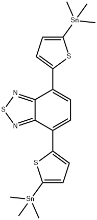 4,7-二(5-三甲基锡噻吩基-2-)-2,1,3-苯并噻二唑 结构式