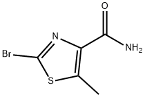 2-溴-5-甲基噻唑-4-甲酰胺 结构式
