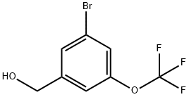 (3-溴-5-(三氟甲氧基)苯基)甲醇 结构式