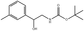 N-BOC-2-(3-甲基苯基)-2-羟基乙胺 结构式