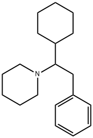 1-(1-环己基-2-苯基乙基)哌啶 结构式