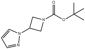 3-(1H-吡唑-1-基)氮杂环丁烷-1-羧酸叔丁酯 结构式