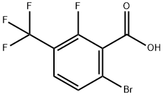 6-溴-2-氟-3-(三氟甲基)苯甲酸 结构式