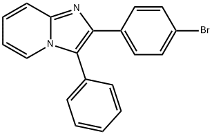 2-(4-溴苯基吡)-3-苯基-咪唑[1,2-A]吡啶 结构式