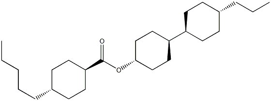 [反式[反式(反式)]]-4-戊基环己烷羧酸 4'-丙基[1,1'-联环己烷]-4-基酯 结构式