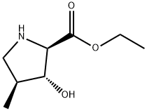 (2R,3R)-ethyl 3-hydroxypyrrolidine-2-carboxylate 结构式