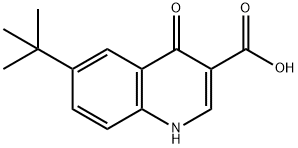 6-tert-Butyl-4-oxo-1,4-dihydro-quinoline-3-carboxylic acid 结构式