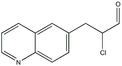 2-氯-3-(喹啉-6-基)丙醛 结构式