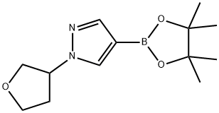 1-(四氢呋喃-3-基)-1H-吡唑-4-硼酸频哪醇酯 结构式
