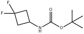 3,3-二氟环丁基氨基甲酸叔丁酯 结构式